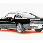 Daniel MorenoIlustracion de Ford Mustang, con pa